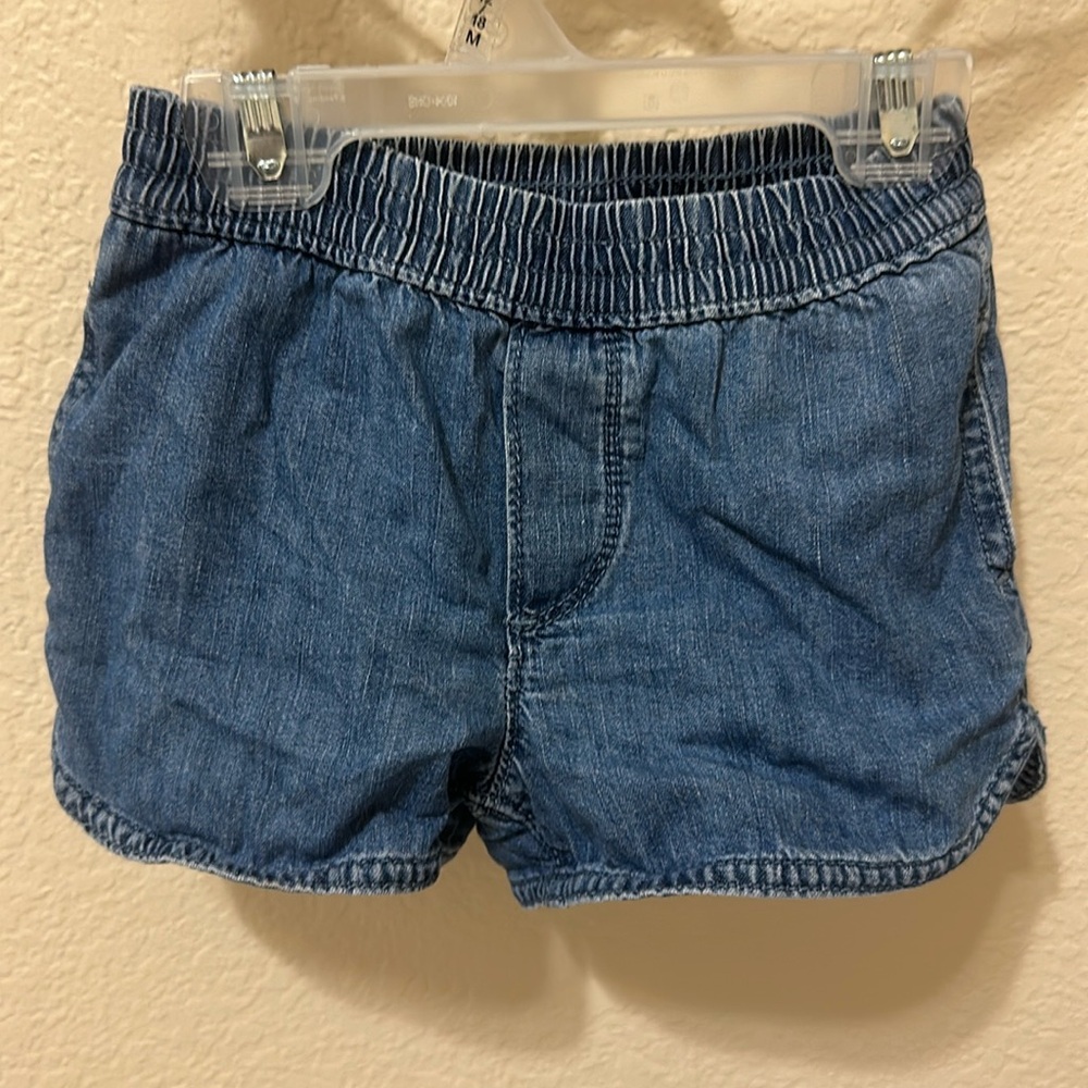 3/10$ Elastic denim shorts